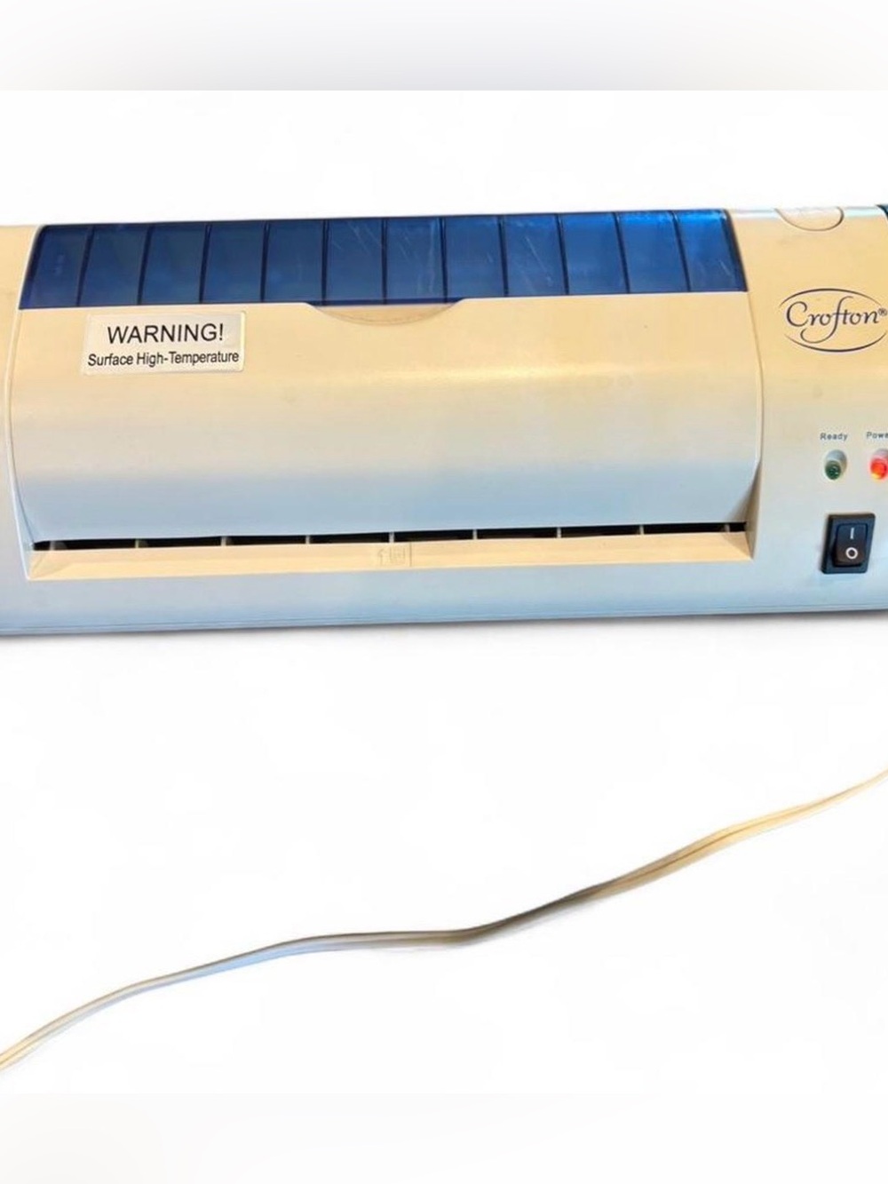Crofton White and Blue Laminator - Compact Personal Laminating Machine